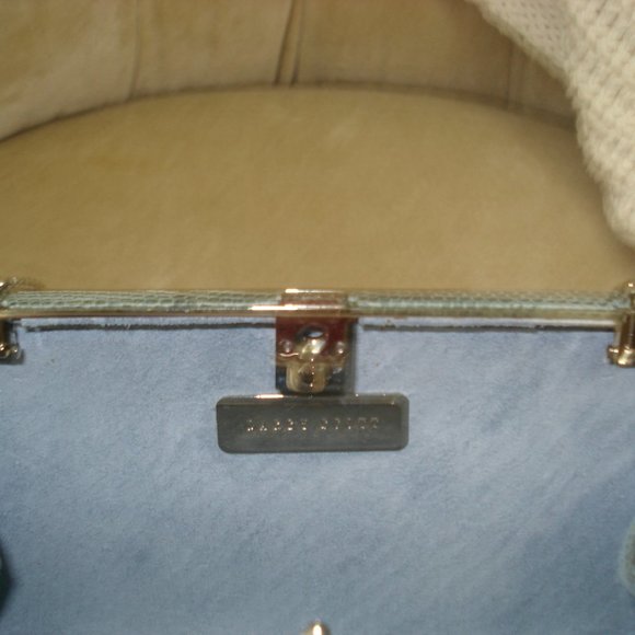 Auth DARBY SCOTT Italy Genuine Lizard Shoulder Clutch Minaudiere Bag - Picture 6 of 7